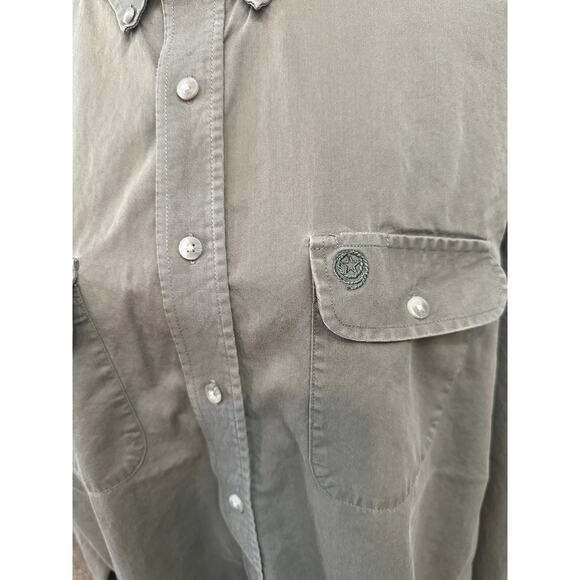 George Strait Wangler Olive Long Sleeve Button down - Picture 4 of 6